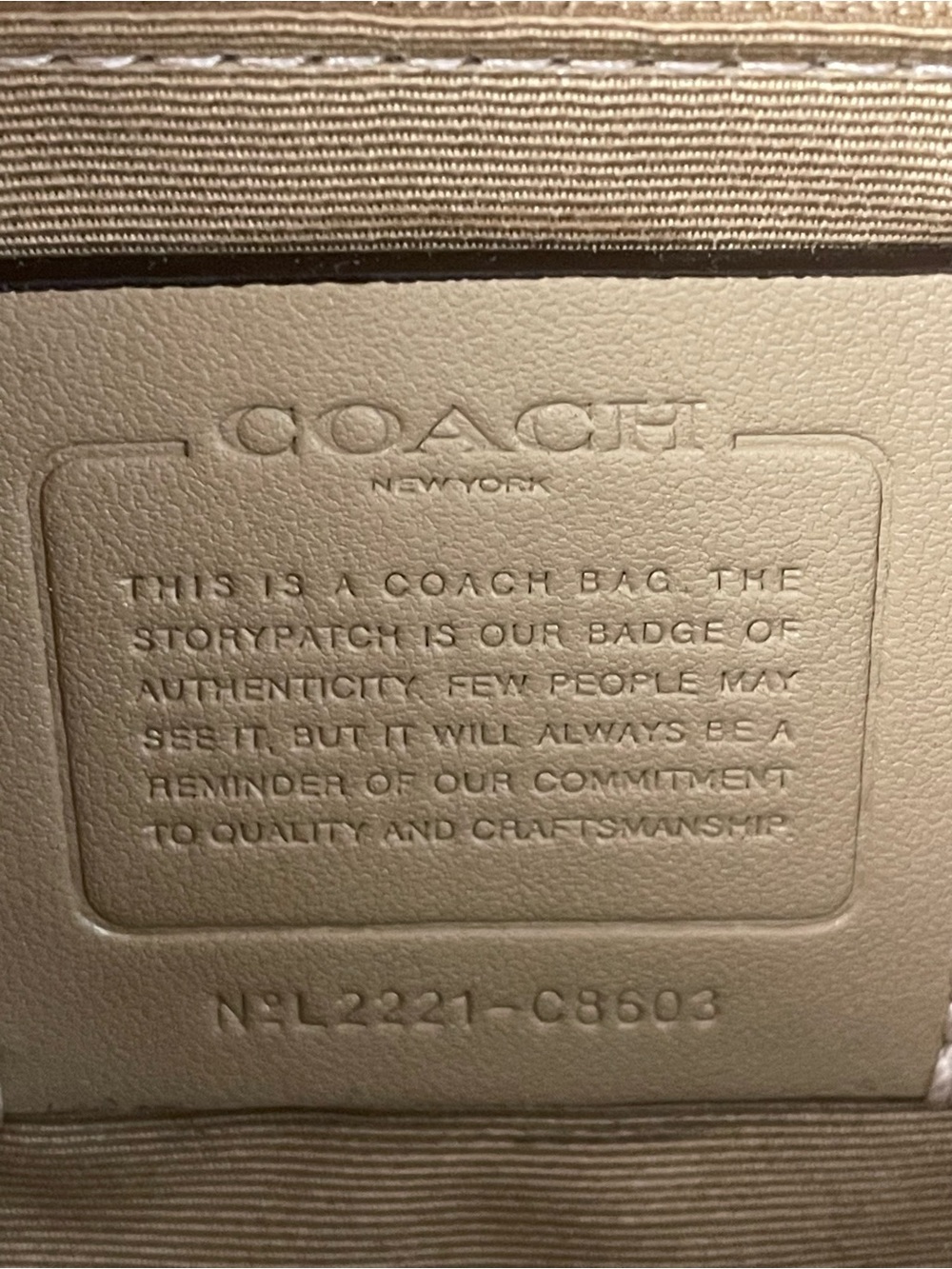 COACH, LIKE NEW Cream Pebble Leather Mini Court Backpack Bag - Picture 2 of 13